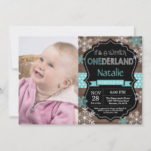 Winter Onederland 1er Anniversaire Invitation