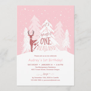 Winter Onederland 1er anniversaire Invitation de f