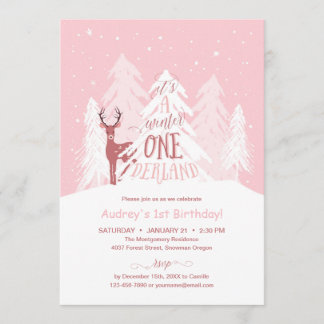 Winter Onederland 1er anniversaire Invitation de f