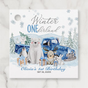 Winter Onederland Arktischer Tier Junge 1. Geburts Geschenkanhänger