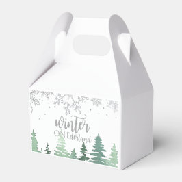 Winter Onederland Bäume Silberschneeflocken Geschenkschachtel