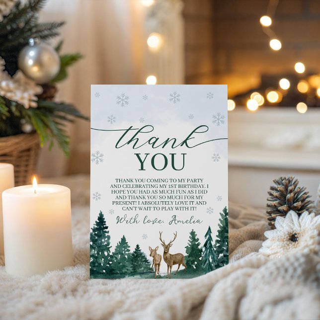 Winter ONEderland Dankeskarten Einladung (Von Creator hochgeladen)