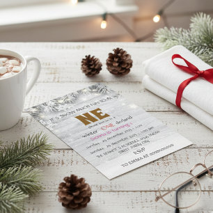 Winter ONEderland Einladung zum ersten Geburtstag