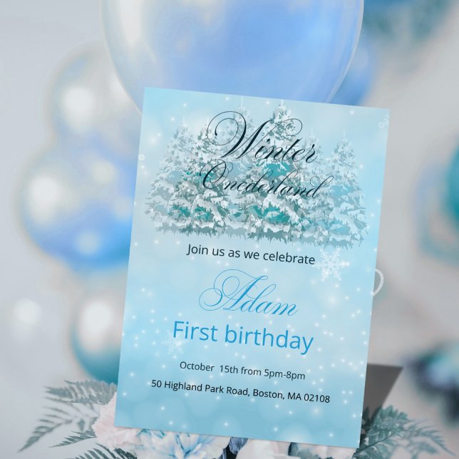 Winter Onederland Einladung zum ersten Geburtstag (Von Creator hochgeladen)