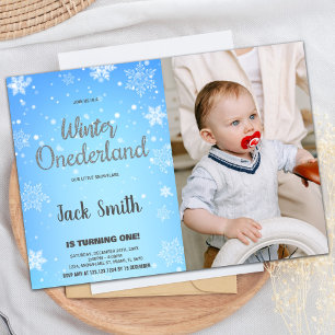 Winter ONEderland Einladungen Silver Black Foto