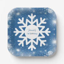 Winter ONEderland Erster Geburtstag Boy Snowflake