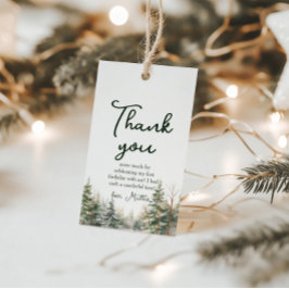 Winter Onederland Erster Geburtstag Geschenkanhänger