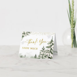 Winter Onederland Forest Erster Geburtstag geklapp Dankeskarte