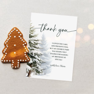 Winter Onederland Geburtstag Danke Karte