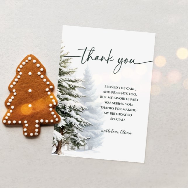 Winter Onederland Geburtstag Danke Karte (Von Creator hochgeladen)