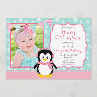 Winter ONEderland Geburtstag Einladung