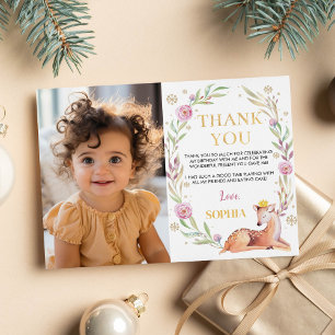 Winter Onederland Geburtstag Foto Danke Karte