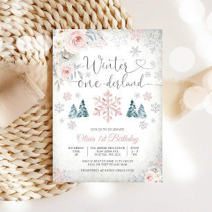 Winter Onederland Geburtstagseinladung Einladung