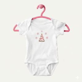 Winter Onederland Girl 1st Birthday Pink Snowflake Baby Strampler
