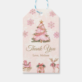 Winter Onederland Girl 1st Birthday Pink Snowflake Geschenkanhänger
