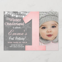 Winter Onederland Girl Gray Snowflake Geburtstag