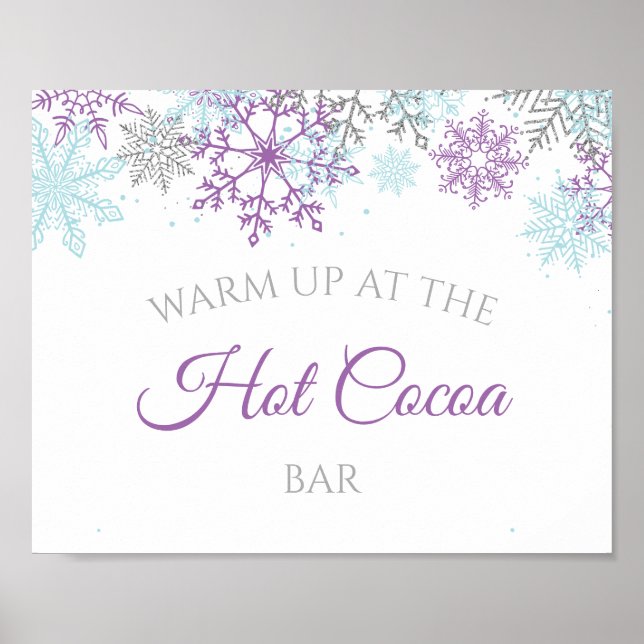 Winter Onederland Hot Cocaca Purple Poster (Devant)