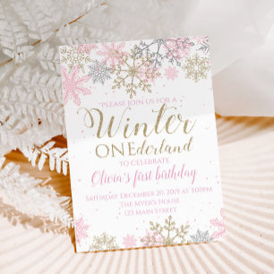 Winter ONEderland Invitation Einladung