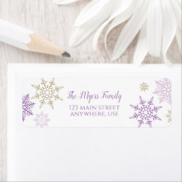 Winter Onederland Lila Gold-Schneeflocke
