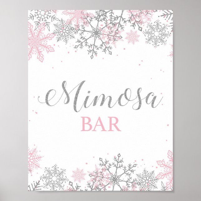 Winter Onederland Mimosa Bar Poster (Vorne)