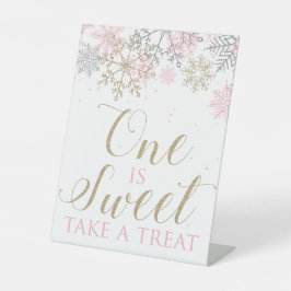 Winter Onederland One is Sweet Take a Leckerei Sockelschild