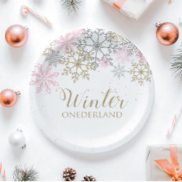 Winter Onederland Paper Plate Pappteller