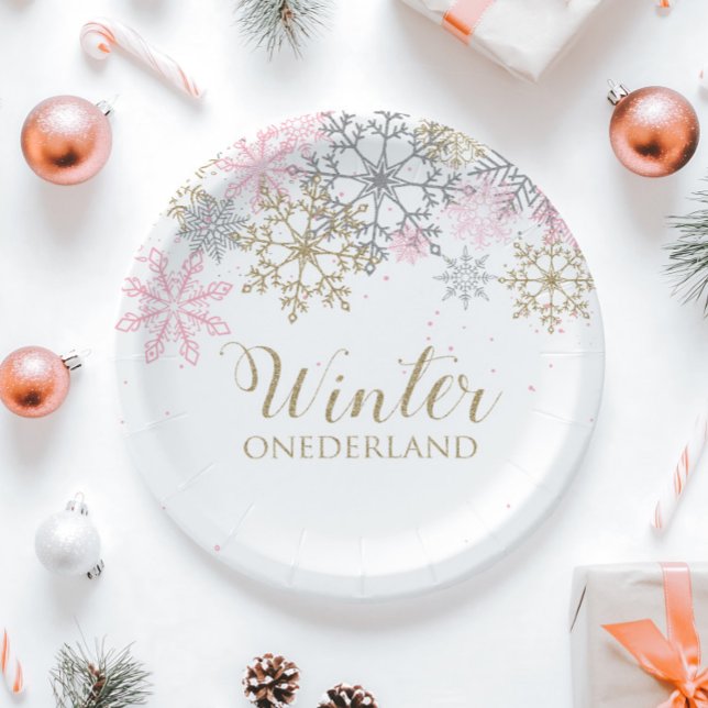 Winter Onederland Paper Plate Pappteller (Von Creator hochgeladen)