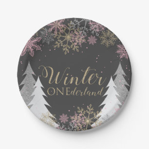 Winter Onederland Party Teller zum ersten Mal Gebu