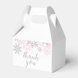 Winter Onederland Pink Silver Schneeflocke Vielen  Geschenkschachtel