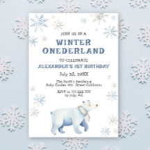 Winter Onederland Polar Bear 1. Geburtstag