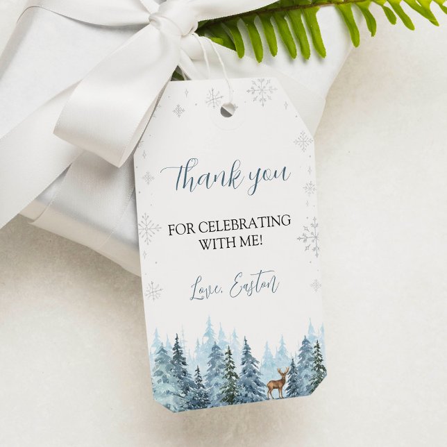 Winter Onederland Rentier Vielen Dank, dass Sie da Geschenkanhänger (Von Creator hochgeladen)