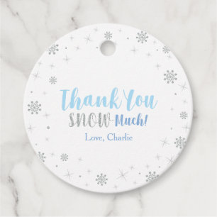 Winter Onederland, Silver & Blue 1. Geburtstagsfei Geschenkanhänger