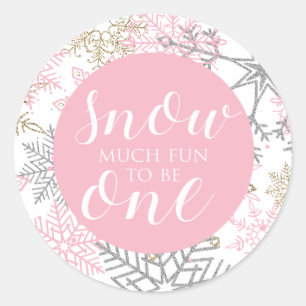 Winter Onederland Snow macht Spaß, ein Aufkleber z