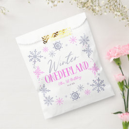 Winter ONEderland Snowflake 1. Geburtstag Party Geschenktütchen