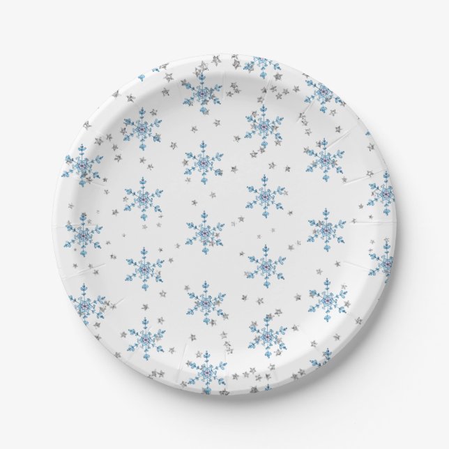 Winter Onederland Snowflake Pappteller (Vorderseite)