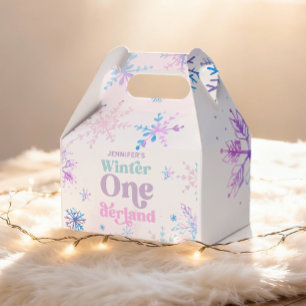 Winter Onederland Snowflakes Girl Snow Geburtstag Geschenkschachtel