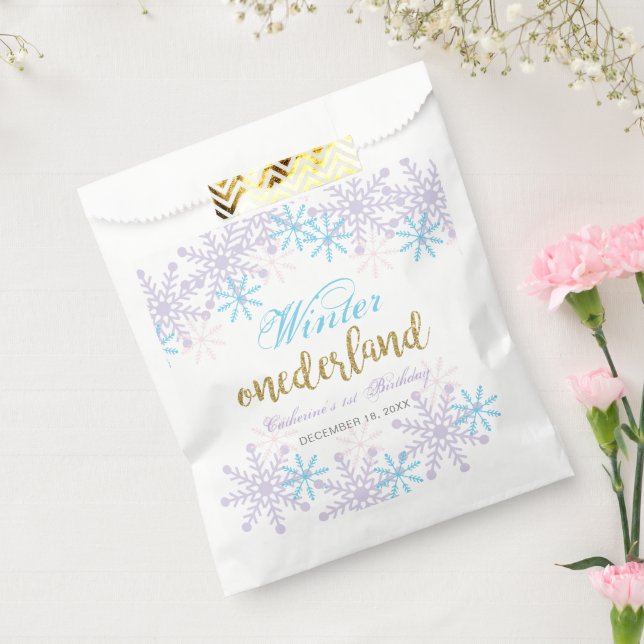 Winter Onederland Snowflakes Holiday Geschenktütchen (Versiegelt)
