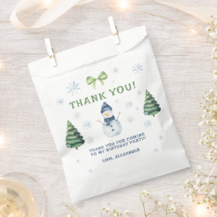 Winter Onederland Snowman Geburtstag Danke Geschenktütchen