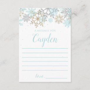 Winter Onederland Time Capsule carte de note bleu