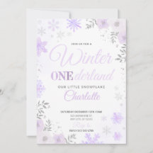 Winter ONEderland Violette Schneeflocke 1. Einladu