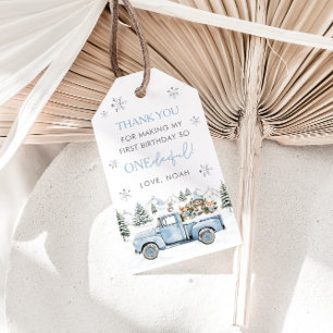 Winter Onederland Waldtiere 1. Geburtstag Geschenkanhänger