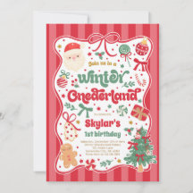 Winter Onederland Weihnachten Coquette Schleife Ge