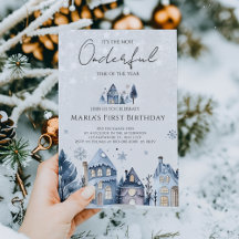 Winter Onederland Weihnachtshäuser Geburtstag