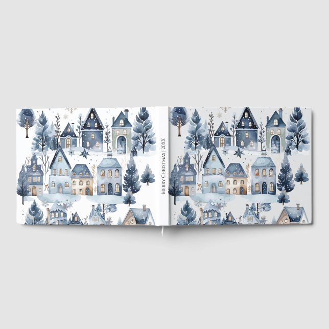 Winter Onederland Weihnachtshäuser Geburtstag Gästebuch (Voll)