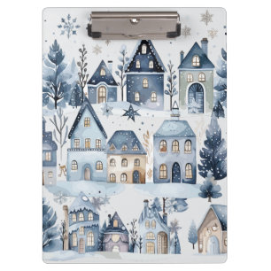 Winter Onederland Weihnachtshäuser Geburtstag Klemmbrett