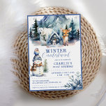 Winter Onederland Whimsical Woodland 1. Geburtstag Einladung<br><div class="desc">Winter Onederland Whimsical Woodland 1. Geburtstag Einladung</div>