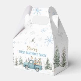 Winter Onederland Woodland Animals Birthday Geschenkschachtel