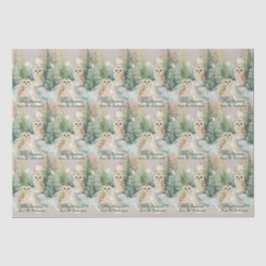 Winter Owl Christmas– Woodland Tissue Paper Seidenpapier