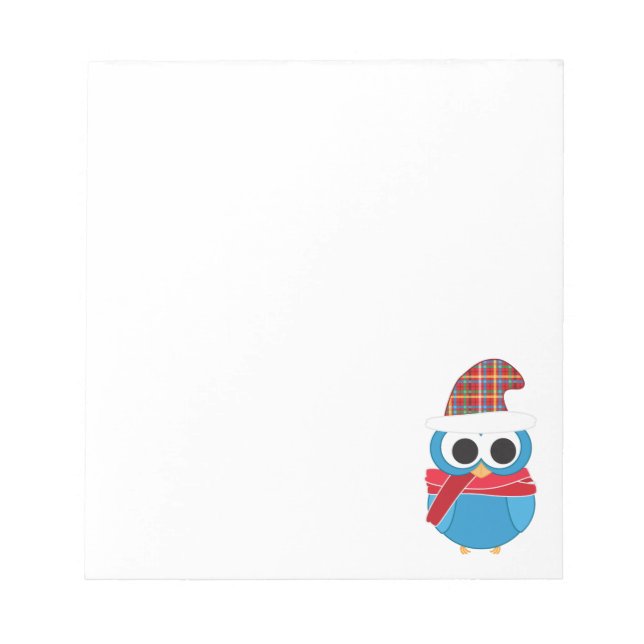 Winter Owl Notepad Notizblock (Vorderseite)
