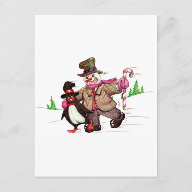 Winter Pals Postkarte (Vorderseite)